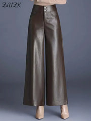 PU Leather Wed Leg Pant - Palm and Thread