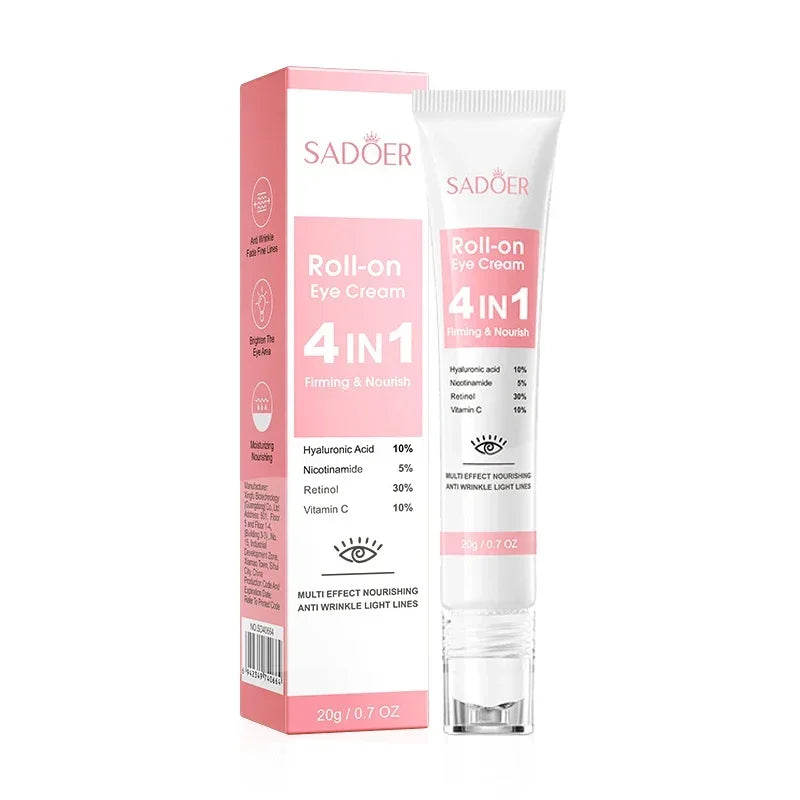 4in1 Roll-on Moisturizing Eye Anti Dark Circles Cream - Palm and Thread