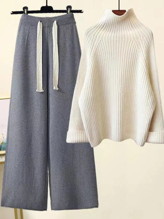 Turtleneck Pullover + Pant Matching Set - Palm and Thread