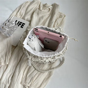 Fashion Straw Crossbody Bag - Palm and Thread