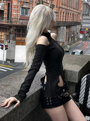 Slim Fit Black Halter Knitted Top - Palm and Thread