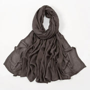 Thin Plain Shawl Soft Viscose Rayon Headscarf - Palm and Thread
