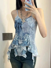 Asymetrical Tank Camis Top - Palm and Thread