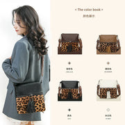 Leopard Print Pu Zipper Fashion Crossbody Bag - Palm and Thread
