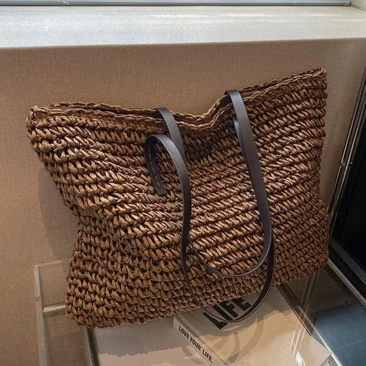 Grass Woven Fashion Shoulder Bag - Palm and Thread