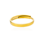 White Zircon Flower Leaf Shape Stainless Steel Ring - Palm and Thread
