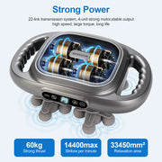 22-Head Fascia Gun High-Frequency Vibration Body Massage - Palm and Thread