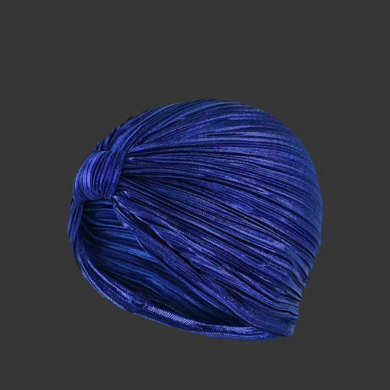 Multicolor Polyester Folds Turban Ribbon Wrap - Palm and Thread
