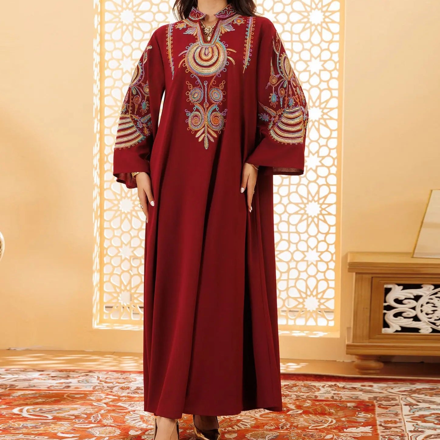 New Embroidery Rope Abaya - Palm and Thread