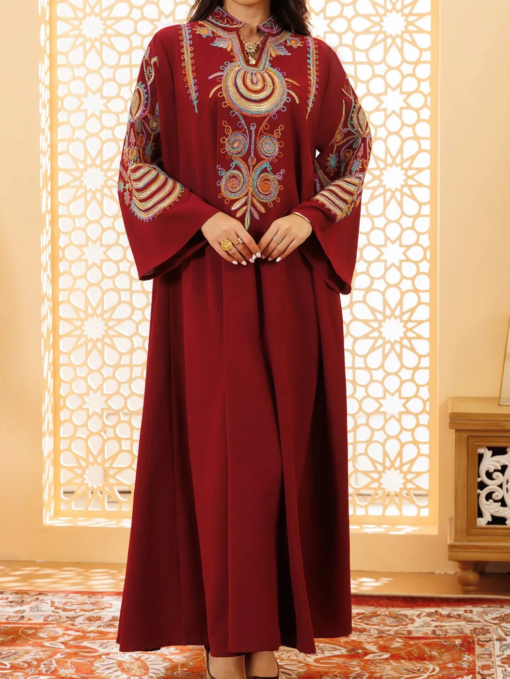 New Embroidery Rope Abaya - Palm and Thread