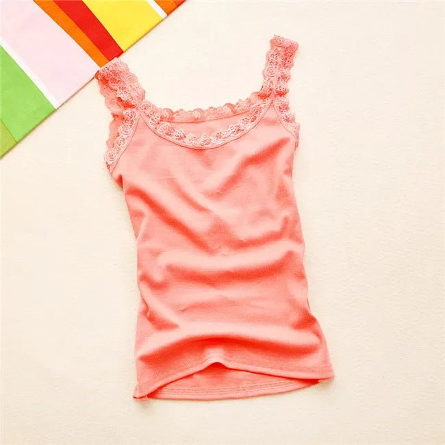 Sleeveless Lace Tank Top - Palm and Thread