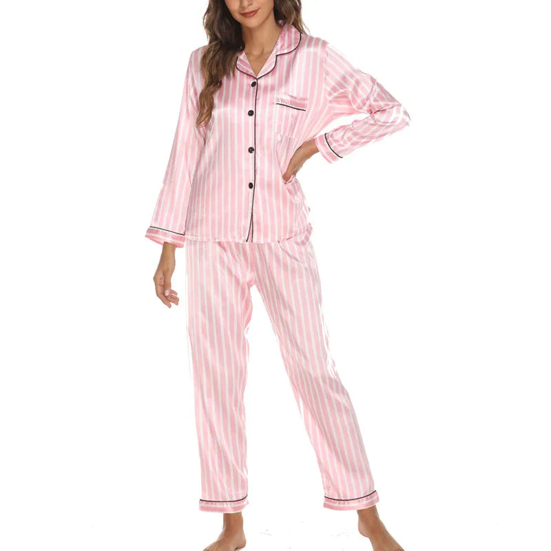 Striped Cardigan Long Sleeve Pajama - Palm and Thread