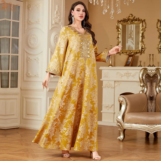 Fashion Ethnic Floral Print Long Dress - Palm and Thread