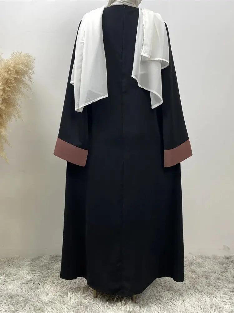 Luxury Splicing Fake Two Pieces Abaya - Palm and Thread