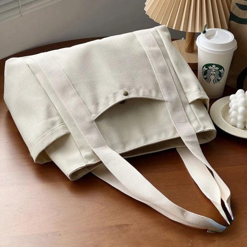 Large Capacity Canvas Tote Shoulder Bag - Palm and Thread