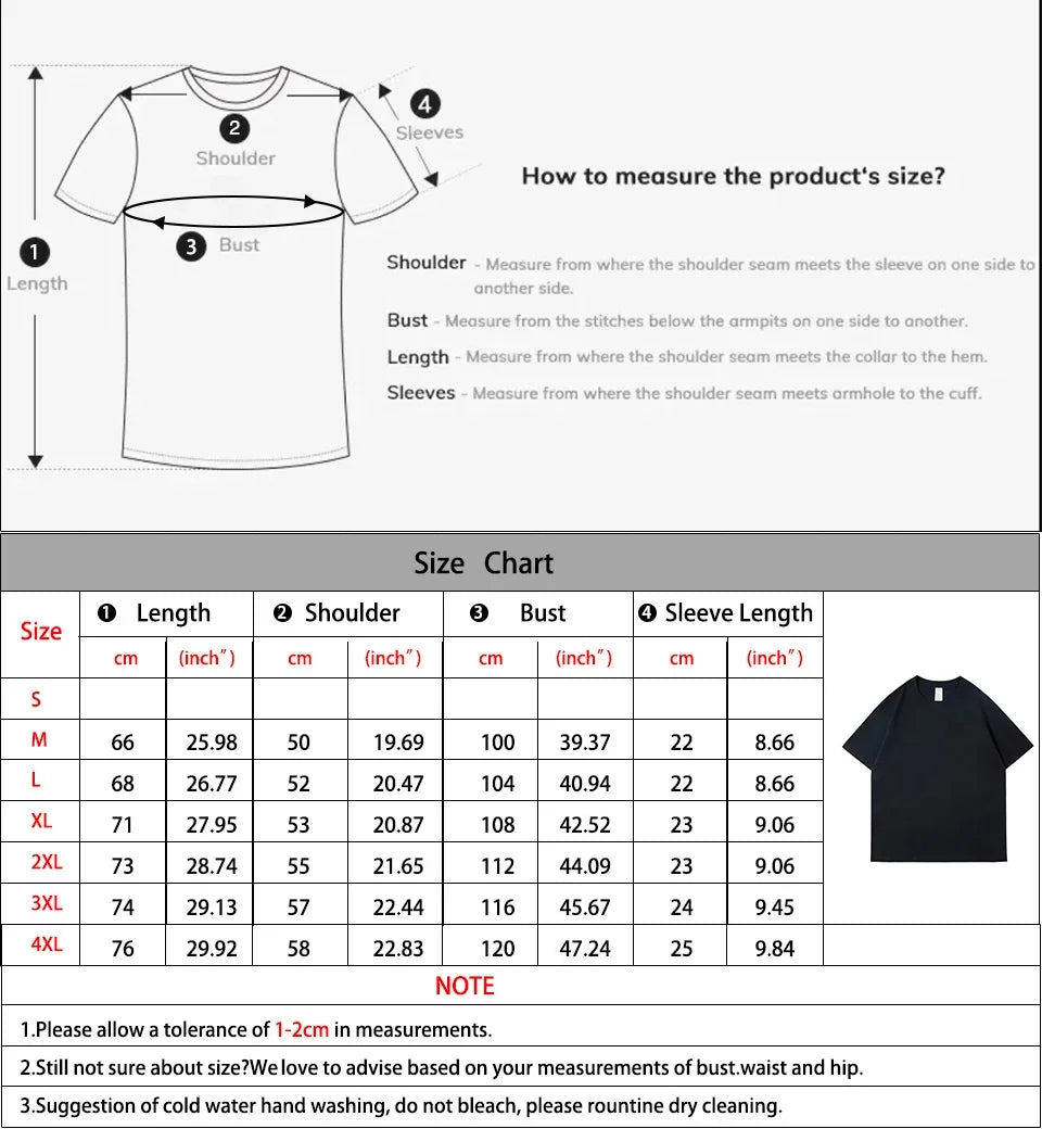 Heavy plus size Plain T-Shirt