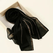 Fashion Rhinestone Chiffon Hijab Scarf - Palm and Thread
