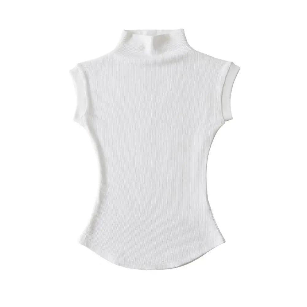 Turtleneck Sleeveless T-Shirts Top - Palm and Thread