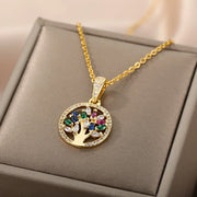 Tree of Life Stainless Steel Necklaces - Palm and Thread