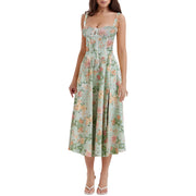Elegant Waist-Tied Slimming Dress