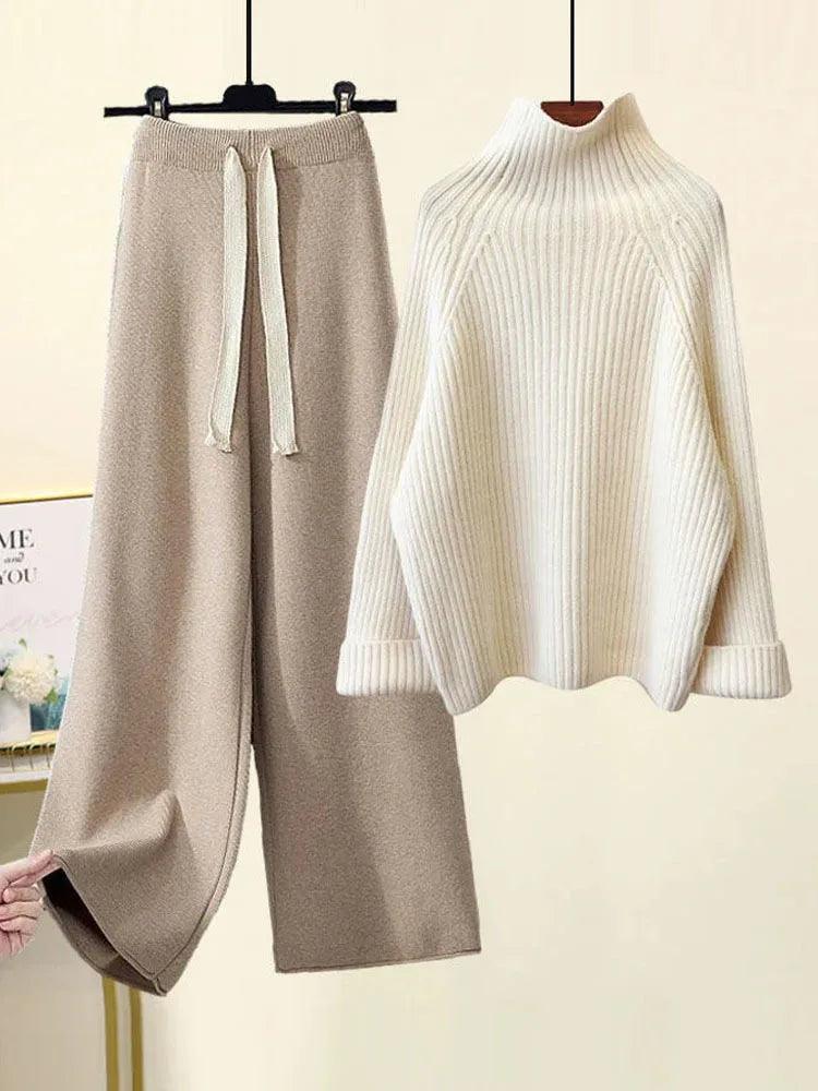 Turtleneck Pullover + Pant Matching Set - Palm and Thread