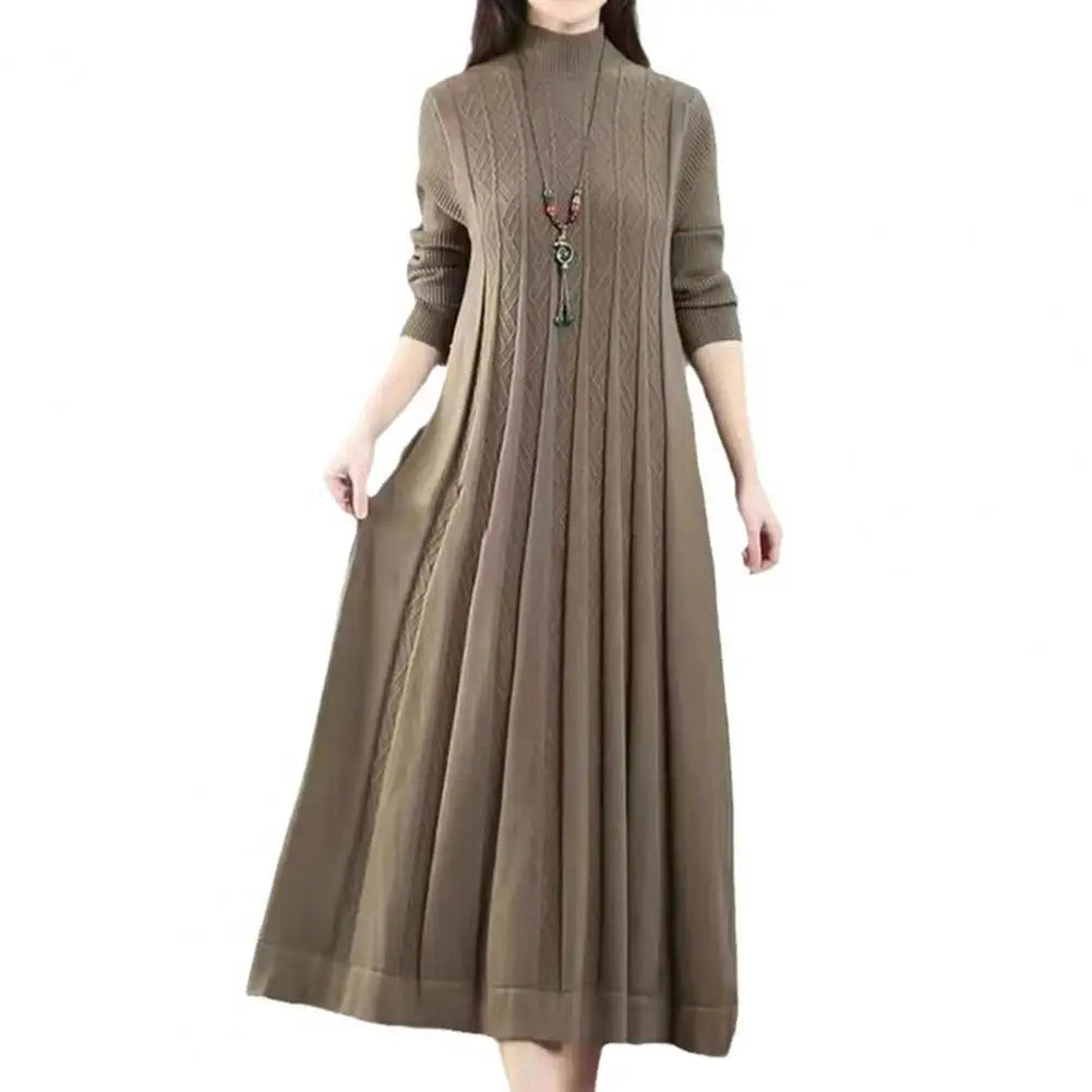 Retro Long Knitted Sweater Dress - Palm and Thread