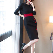 Elegant Slim Midi Dress - Palm and Thread