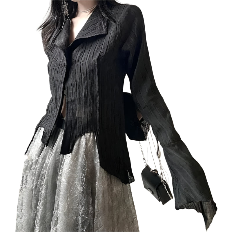 Yamamoto Style Dark Aesthetic Blouse - Palm and Thread