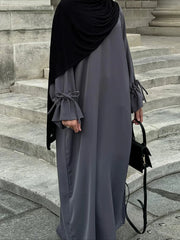 Lace Up Vestidos Largos Abaya - Palm and Thread