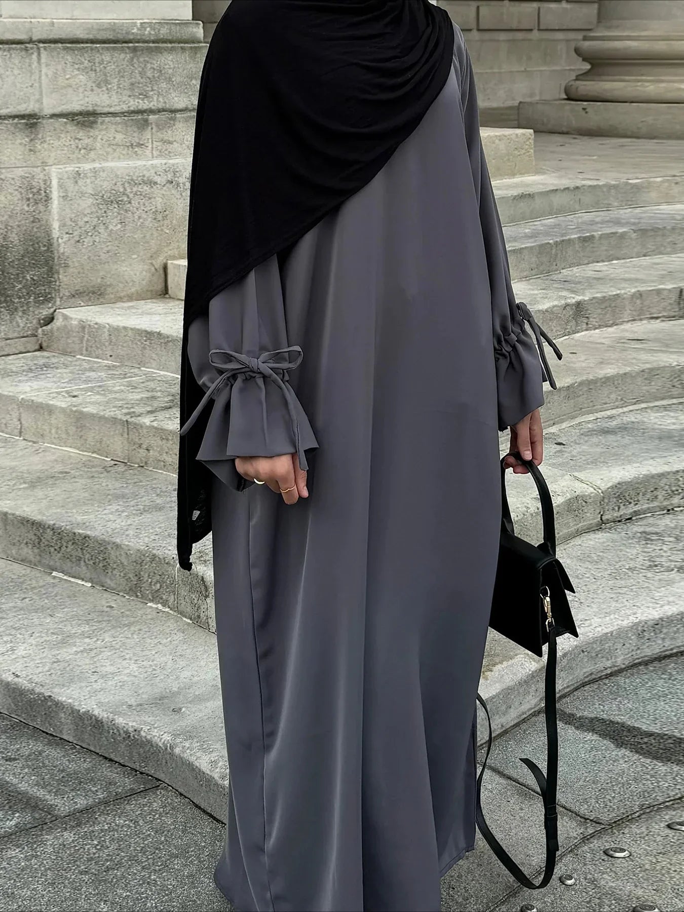 Lace Up Vestidos Largos Abaya - Palm and Thread