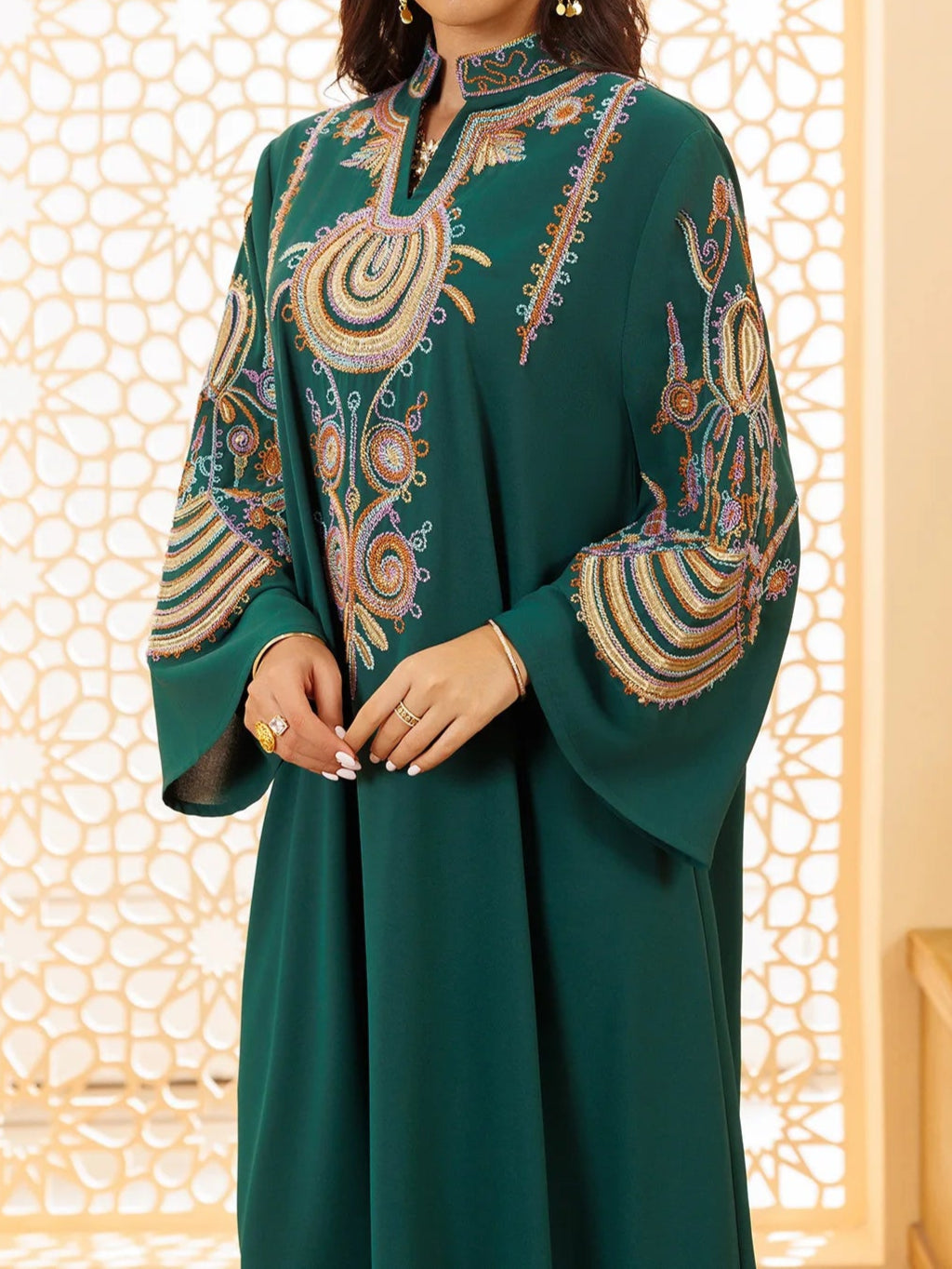 New Embroidery Rope Abaya - Palm and Thread