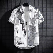 Thin style graffiti printed trendy Shirt - Palm and Thread