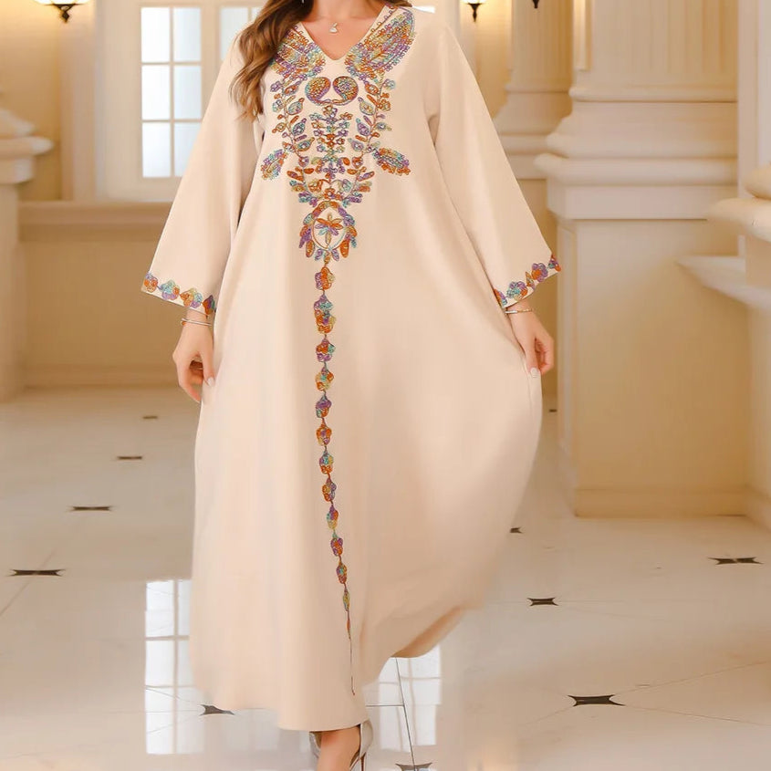 Diamond Embroidery Fashionable Abaya - Palm and Thread