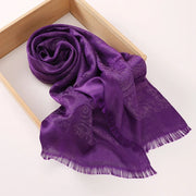 New Jacquard Satin Silk Hijab Scarf - Palm and Thread