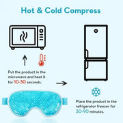 Gel Eye Mask Reusable Beads for Hot & Cold Therapy - Palm and Thread