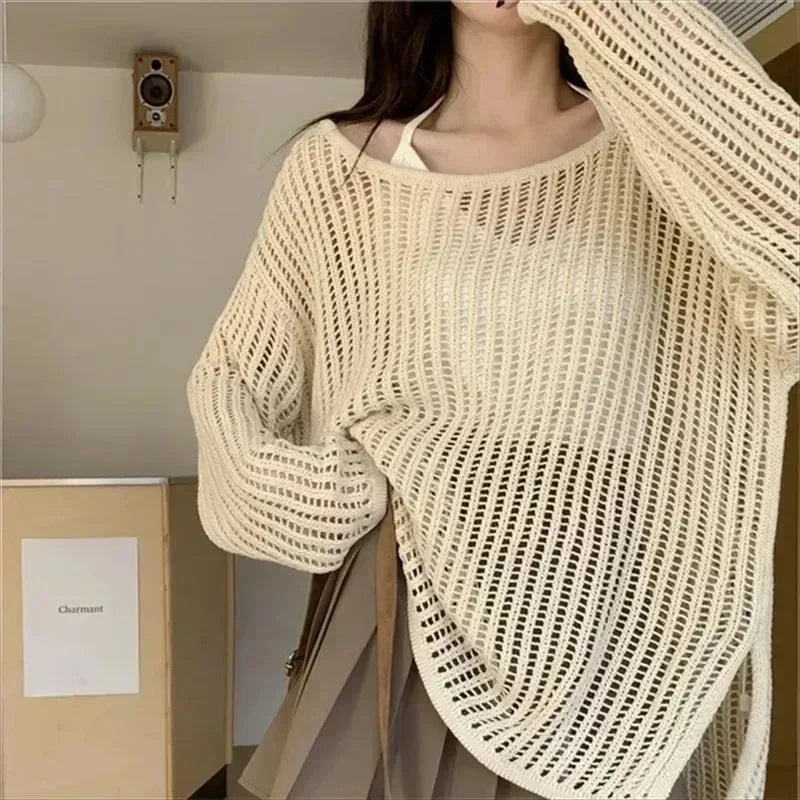 Crop Top Knitted Retro Long Sleeve - Palm and Thread
