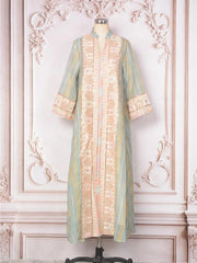 Abaya Sequins Embroidery Moroccan Kaftan Robe - Palm and Thread