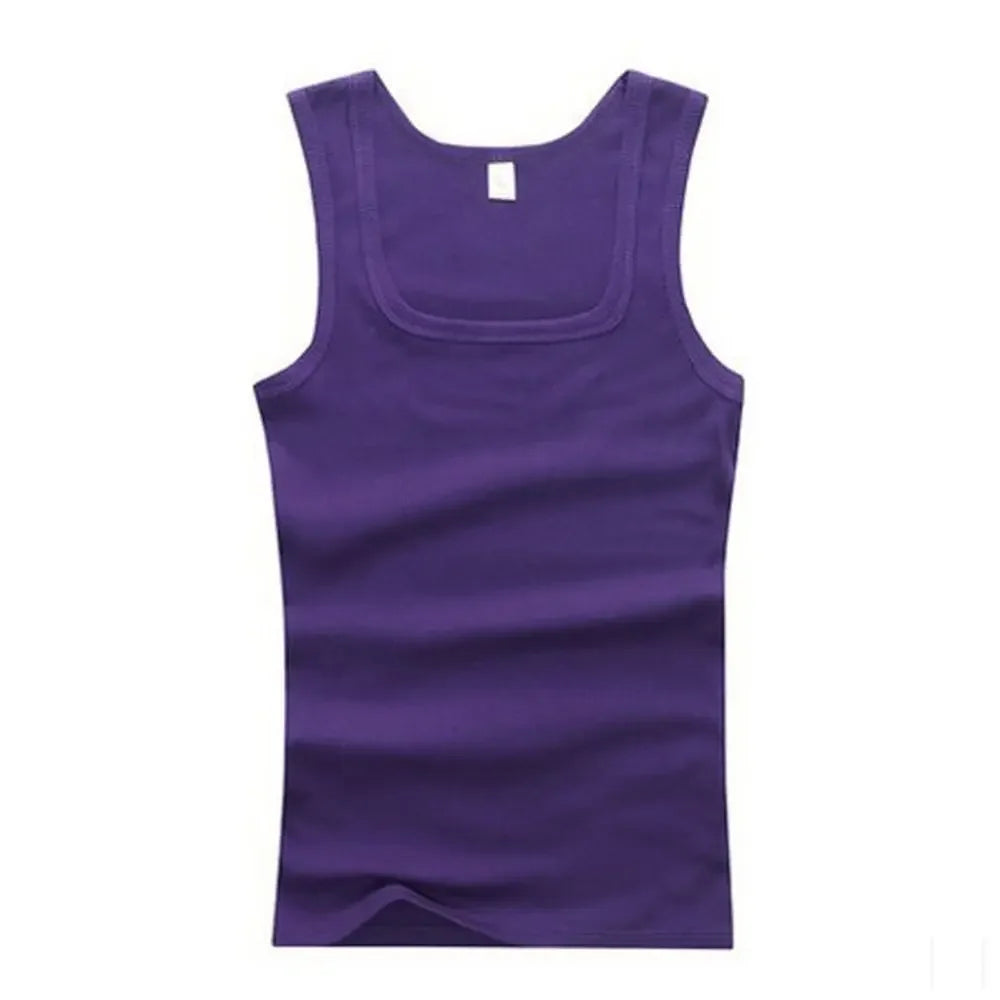 Basic Elastic tank top Pure Cotton Sleeveless t-shirt - Palm and Thread