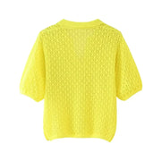 New Jacquard Mesh Loose Top - Palm and Thread