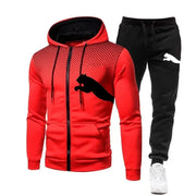 Hooded Jacket + Pants Two-piece Suit