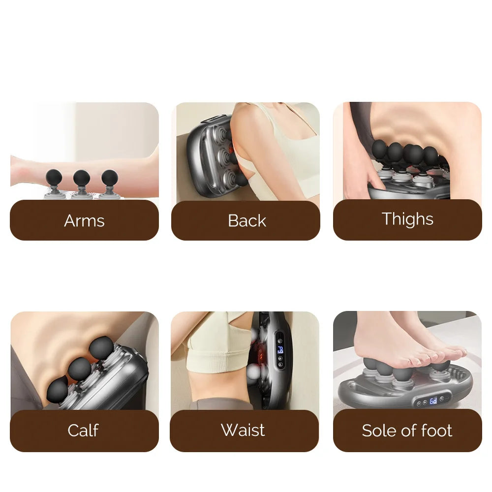 12-Head Fascia Body Massage Gun - Palm and Thread