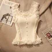 Lace Patchwork Crop Top - Palm and Thread