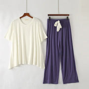Summer two-piece comfortable pajama set - Palm and Thread