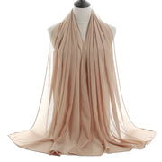 Solid Chiffon Shawl Scarf - Palm and Thread