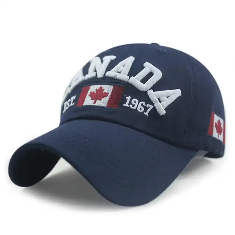 Fashion Cotton Baseball Cap Flag of Canada Hat - Palm and Thread
