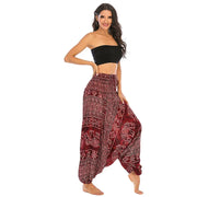 Bohemian High Waist Rayon Harem Baggy Pant - Palm and Thread