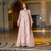 Luxury Robe Kaftan Mesh Beaded Embroidered Dress Abaya - Palm and Thread