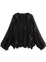 Translucent Ruffles Blouse - Palm and Thread