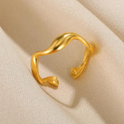 Stainless Steel Angel Feather Ring - Palm and Thread