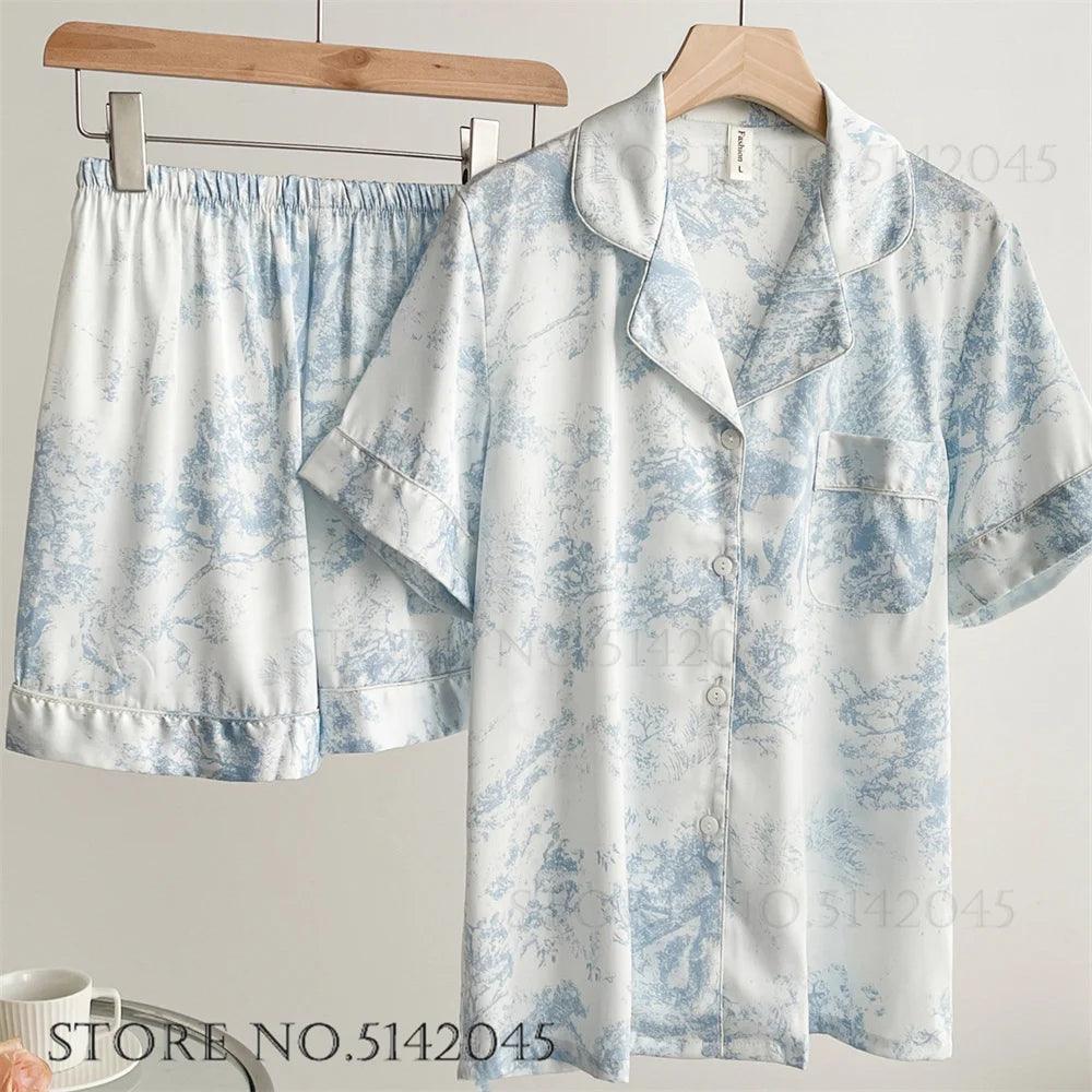 Fashion Print Flower Pajama - Palm and Thread